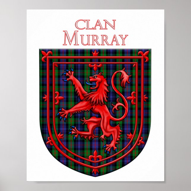 Póster Murray Tartan Scottish Plaid Lion Rampant (Frente)