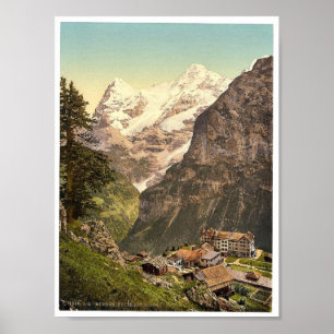 Póster Murren, Hotel des Alps, Bernese Oberland, Suiza