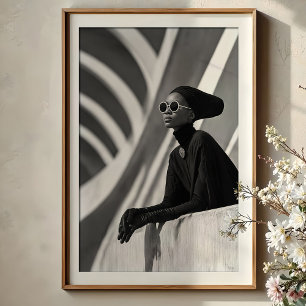 Póster Musa arquitectónica: Elegancia con un techo monocr