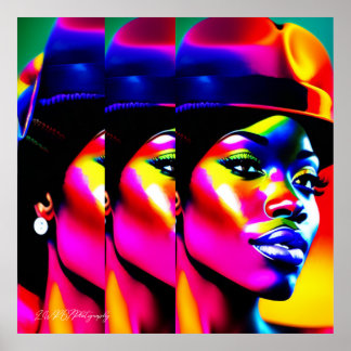 Póster MUSA DE NEÓN: Iridescencia Eléctrica