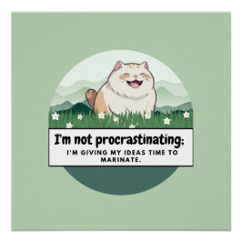 Póster Musa de Whiskered: Gato Grasa Silencioso inspira a