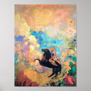 Póster Musa en Pegasus, Redon
