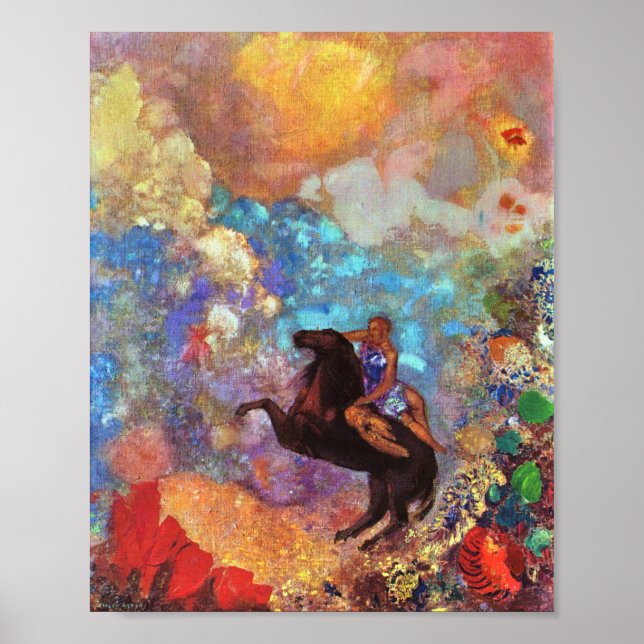 Póster Musa en pintura de cosecha de mitos griega pegasus (Frente)
