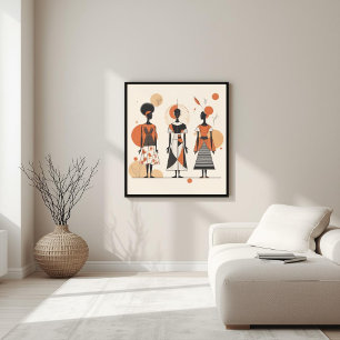 Póster Musa Moderna – Geometría Femenina Abstracta II