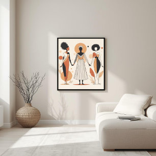 Póster Musa Moderna – Geometría Femenina Abstracta IV