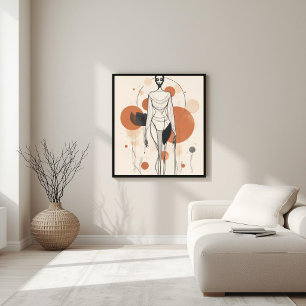 Póster Musa Moderna – Geometría Femenina Abstracta X