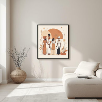 Póster Musa Moderna – Geometría Femenina Abstracta XII