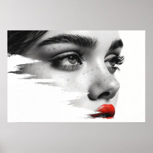 Póster Musa monocroma: Un vistazo a la gracia