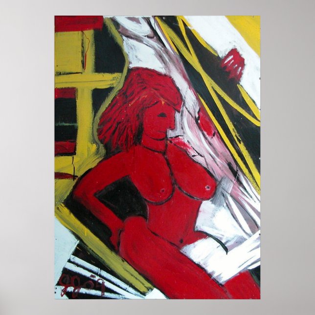 Póster Musa roja (Frente)