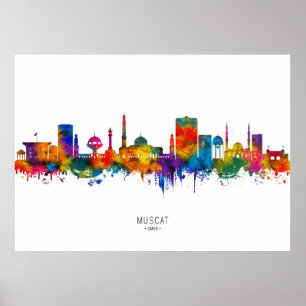 Póster Muscat Oman Skyline