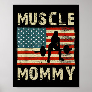 Póster Músculo Mami Mujeres Bodybuilding Bodybuilder Weig