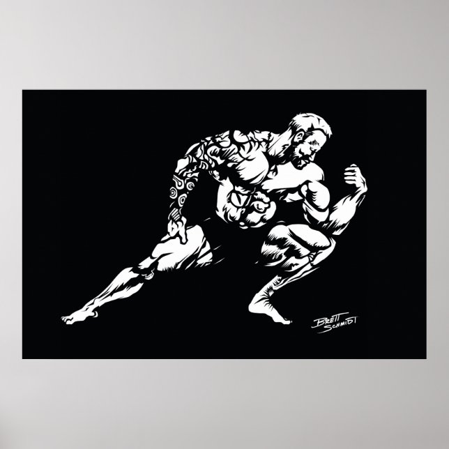 Póster Músculo Tatto Bodybuilder (Frente)