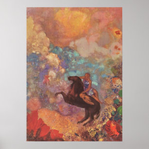 Póster Muse auf Pegasus, Odilon Redon