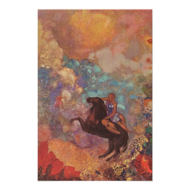 Póster Muse auf Pegasus (Redon 1900) (Anverso)