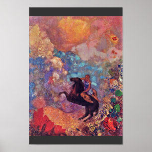 Póster Muse On Pegasus De Redon Odilon (Mejor Calidad)
