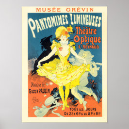 Póster MUSEE GREVIN PARIS Jules Cheret Viejo Teatro Franc