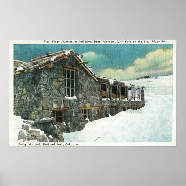 Póster Museo Bldg de Fall River Pass Trail Ridge (Frente)