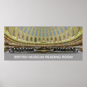 Póster Museo Británico Sala de Lectura Inglaterra Reino U