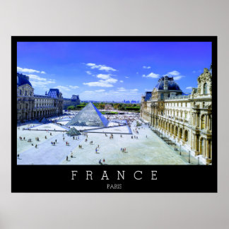 Póster Museo del Louvre, París, Francia
