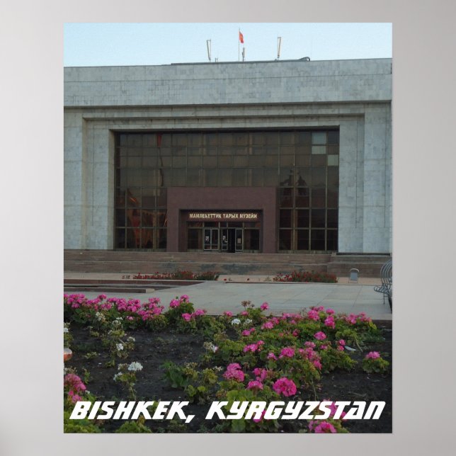 Póster Museo soviético, Frunze de Biskek, Kirguistán (Frente)