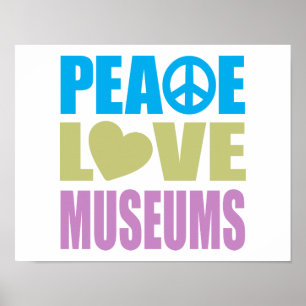 Póster Museos del amor de la paz