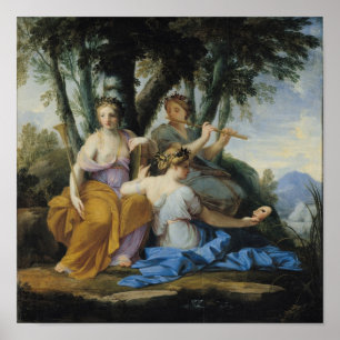 Póster Muses, Clio, Euterpe y Thalia, c.1652-55