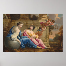 Póster Muses Urania y Calliope - Bella Artes Simon Vouet
