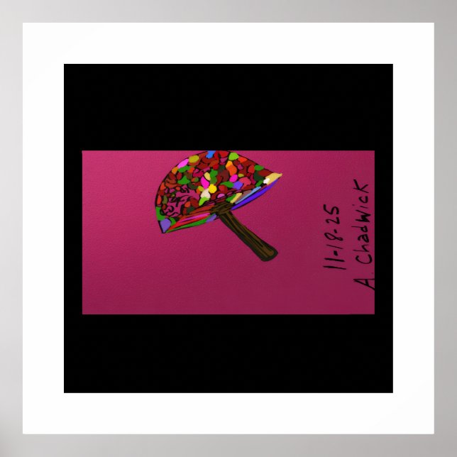 Póster Mushroom Face Character Art Poster (Frente)