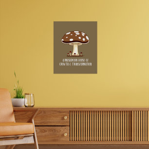 Póster Mushroom House Fall Otoño