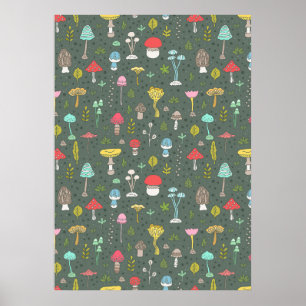 Póster Mushroom Hunter I Love Mushrooms