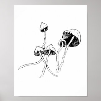 Póster Mushroom psilocybin