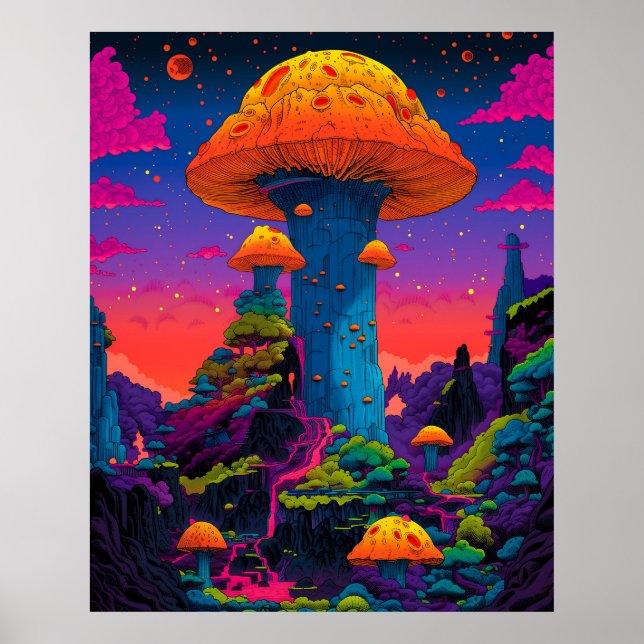 Póster Mushroom Town (Frente)