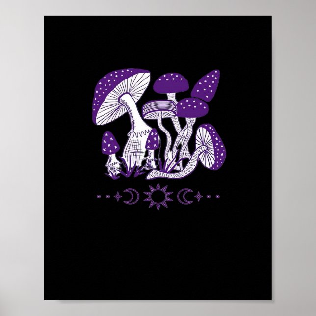 Póster Mushroom Whimsigoth Vibes (Frente)