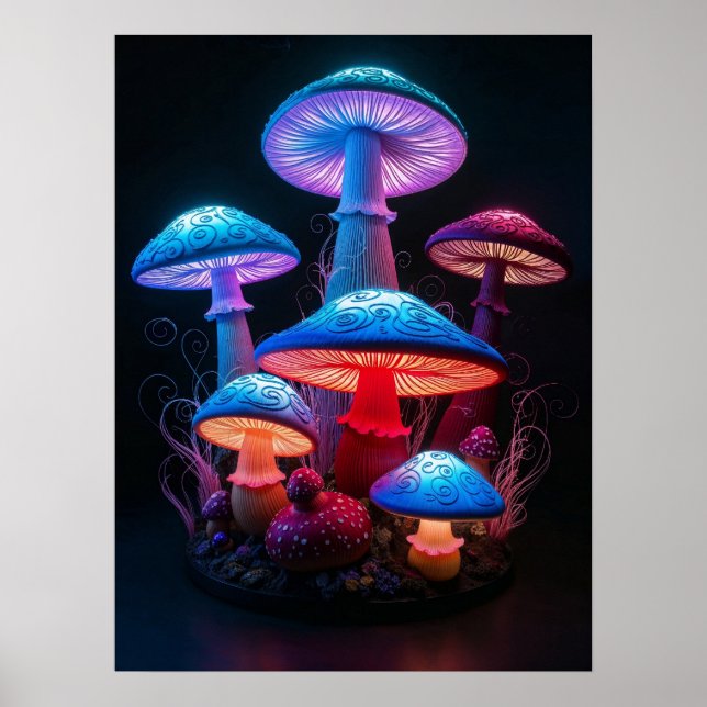 Póster Mushrooms Art Poster (Frente)