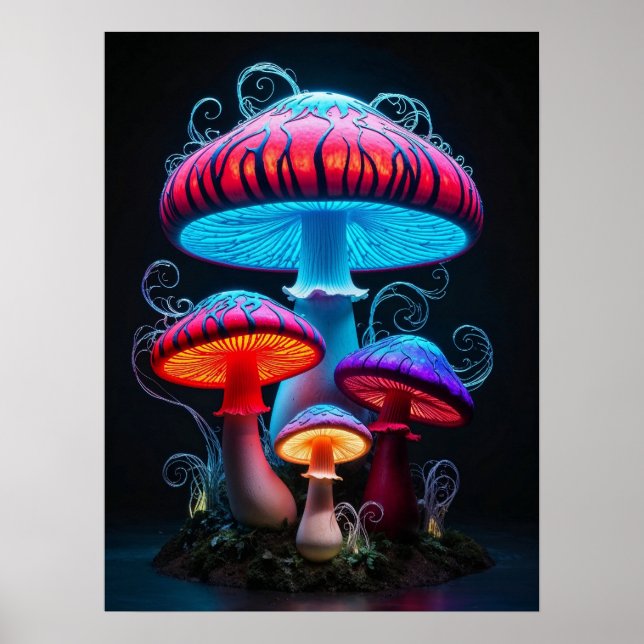 Póster Mushrooms Art Poster (Frente)