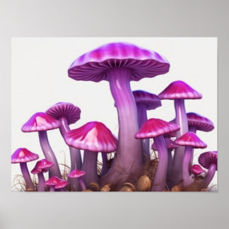 Póster Mushrooms mágicos