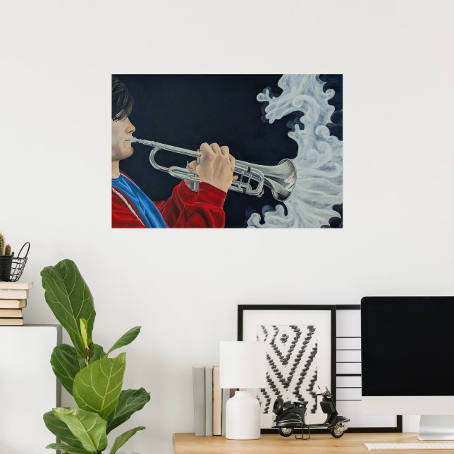 Póster Music Challenges the Darkness (Oficina en casa)