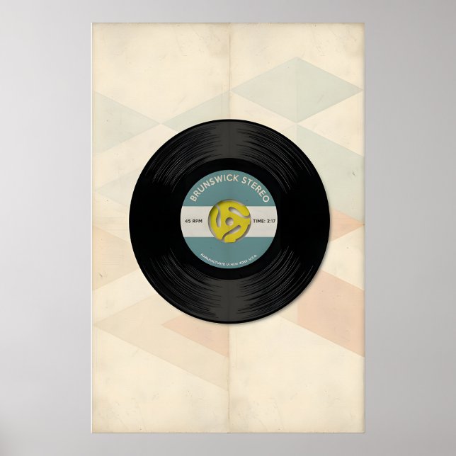 Póster Music Evolution 45 Vinyl Record Print -Print Only (Frente)