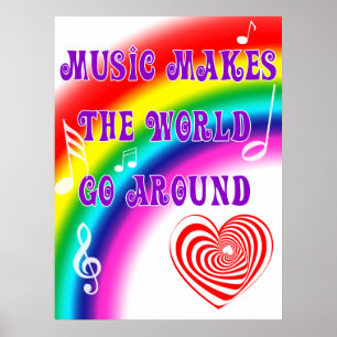 Póster Music Makes the World Go Round