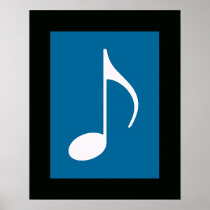 Póster music note graphic decor