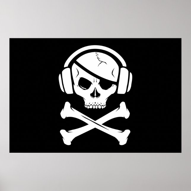 Póster Music Pirate Piracy anti-riaa icon (Frente)