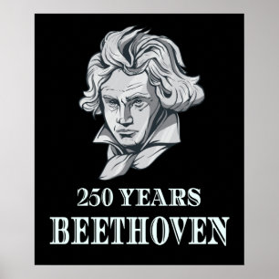 Póster Música - 250 Años De Ludwig van Beethoven