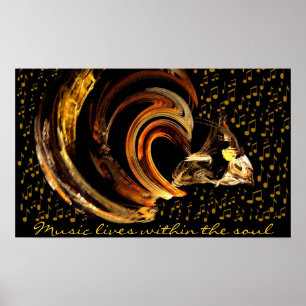 Póster Música a mi alma Poster por Elenne Boothe