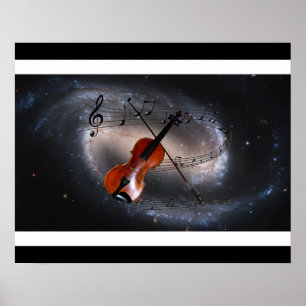 Póster Música A Través Del Universo ~Galaxia Espiral ~Vio