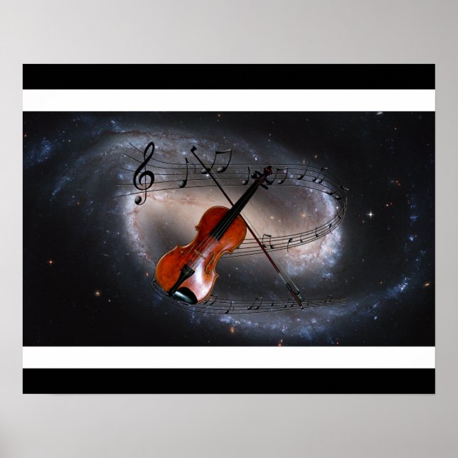 Póster Música A Través Del Universo ~Galaxia Espiral ~Vio (Frente)