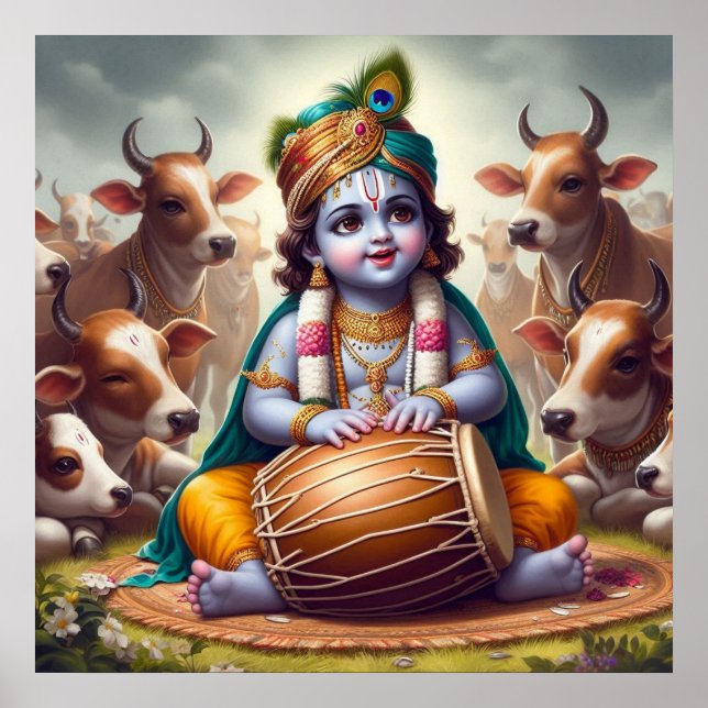 Póster Música alegre de Bala Krishna (Frente)