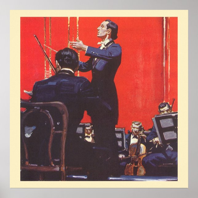 Póster Música antigua, dirección de orquesta (Frente)