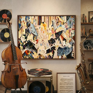 Póster Música antigua, Jazz Art Déco, Rapsodia en Azul