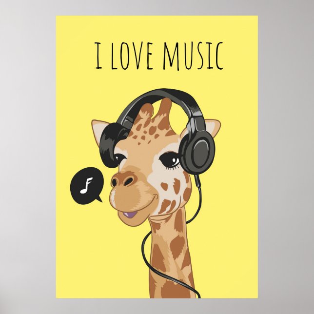 Póster Música Art I Love Music (Frente)