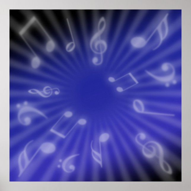 Póster Música azul (Frente)
